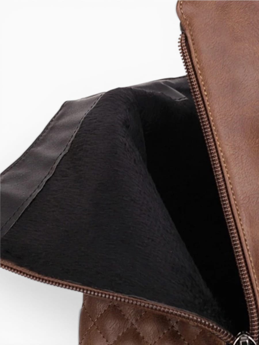 Amara Shoes Quilted Knee-High Buckle Boots