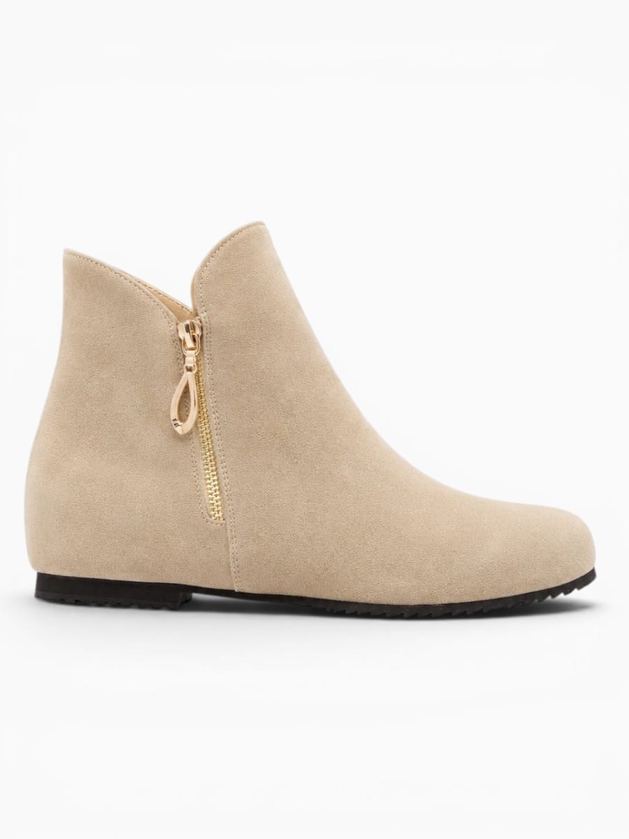 Amara Shoes Round Toe Wedge Ankle Boots