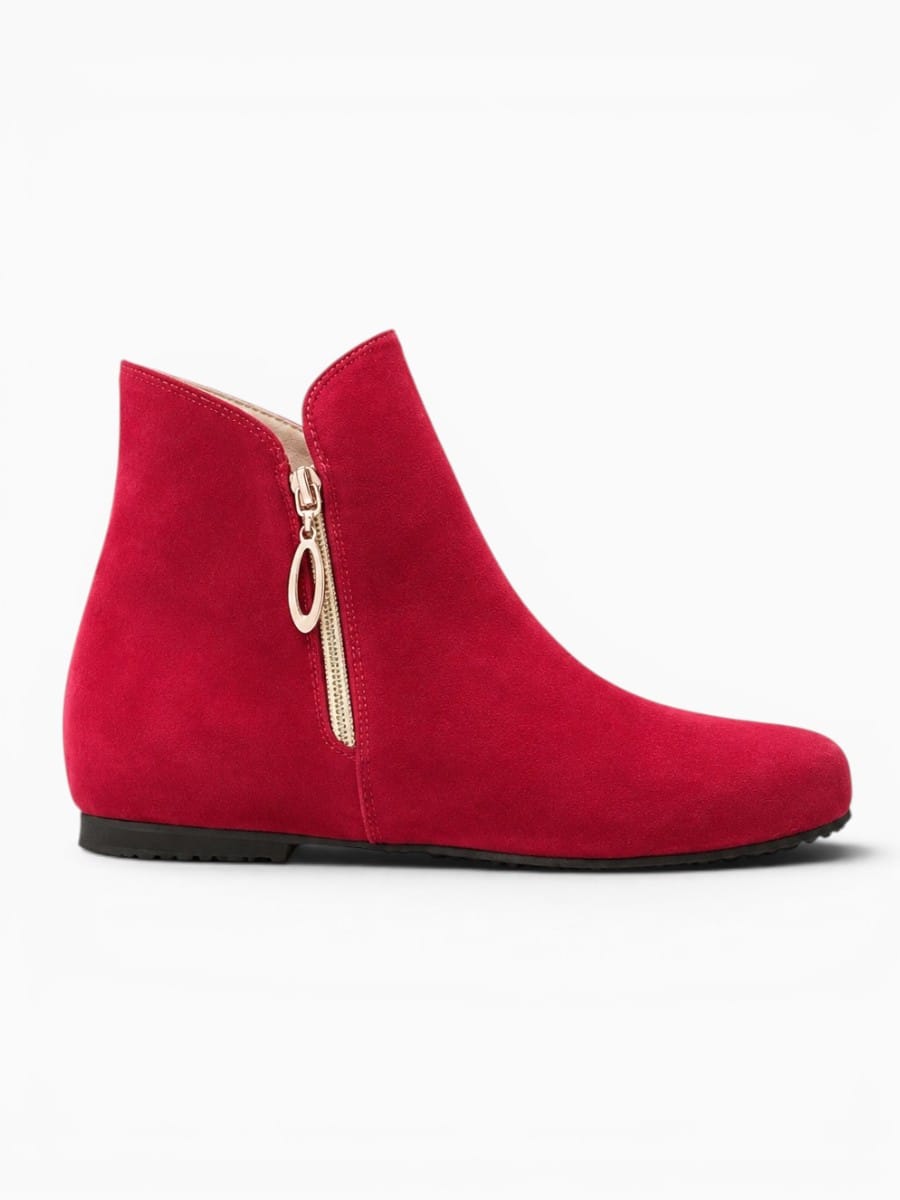 Amara Shoes Round Toe Wedge Ankle Boots