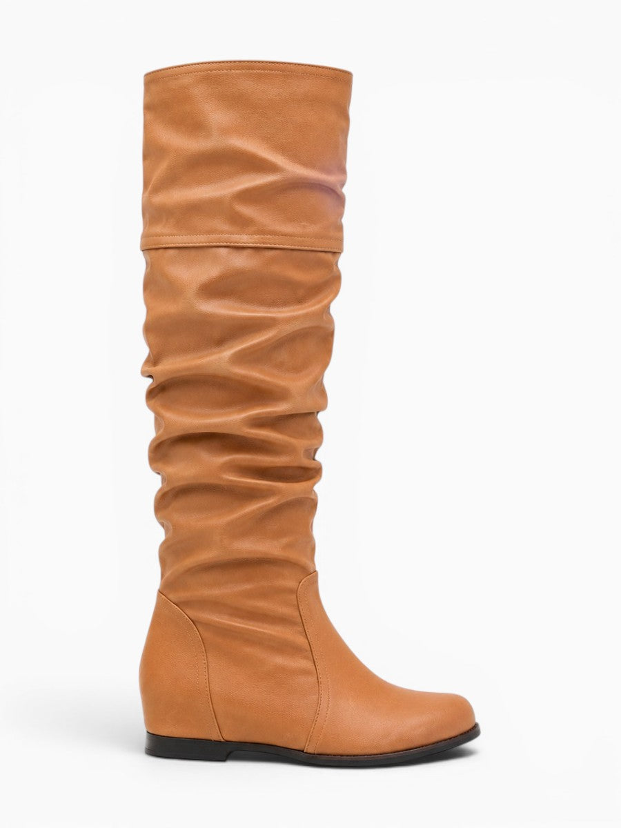 Amara Shoes Slouchy Knee High Flat Boots