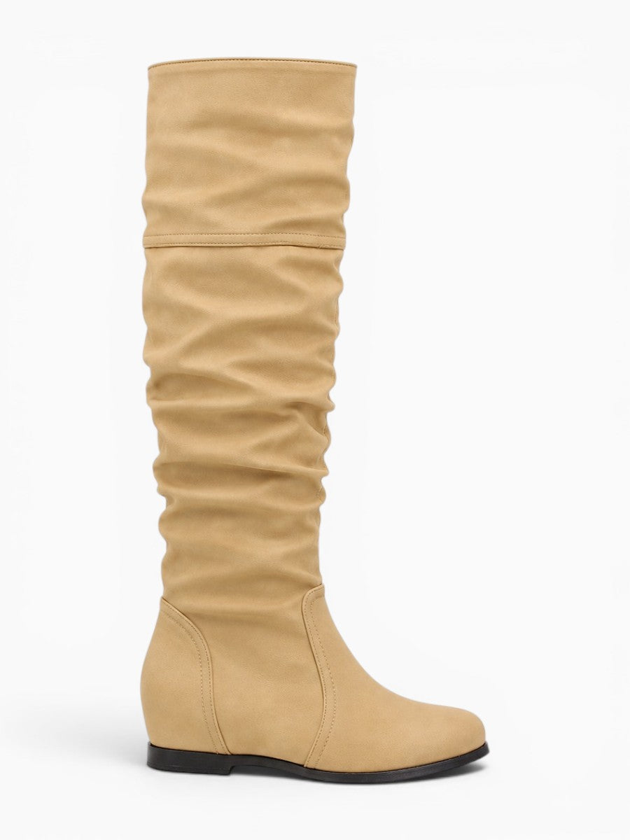 Amara Shoes Slouchy Knee High Flat Boots