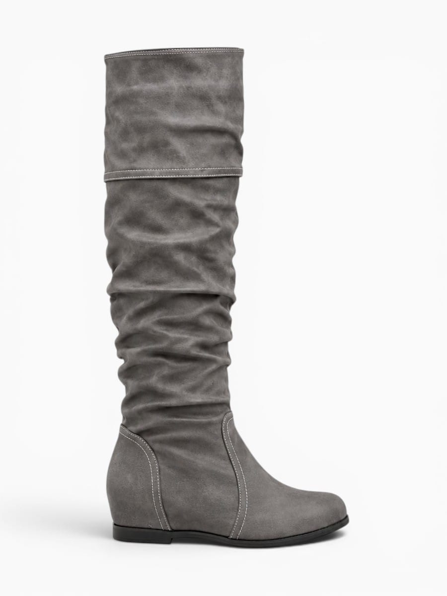 Amara Shoes Slouchy Knee High Flat Boots