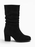 Amara Shoes Slouchy Mid Calf Heeled Boots