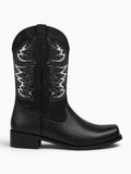 Amara Shoes Square Toe Embroidered Cowboy Boots