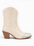 Amara Shoes Square Toe Western Style Heel Ankle Boots