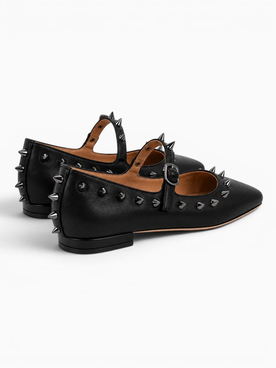 Amara Shoes Studded Mary Jane Ballet Flats