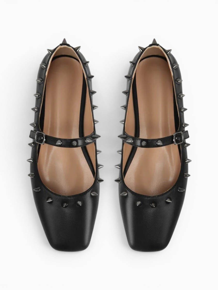 Amara Shoes Studded Mary Jane Ballet Flats