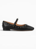 Amara Shoes Studded Mary Jane Ballet Flats