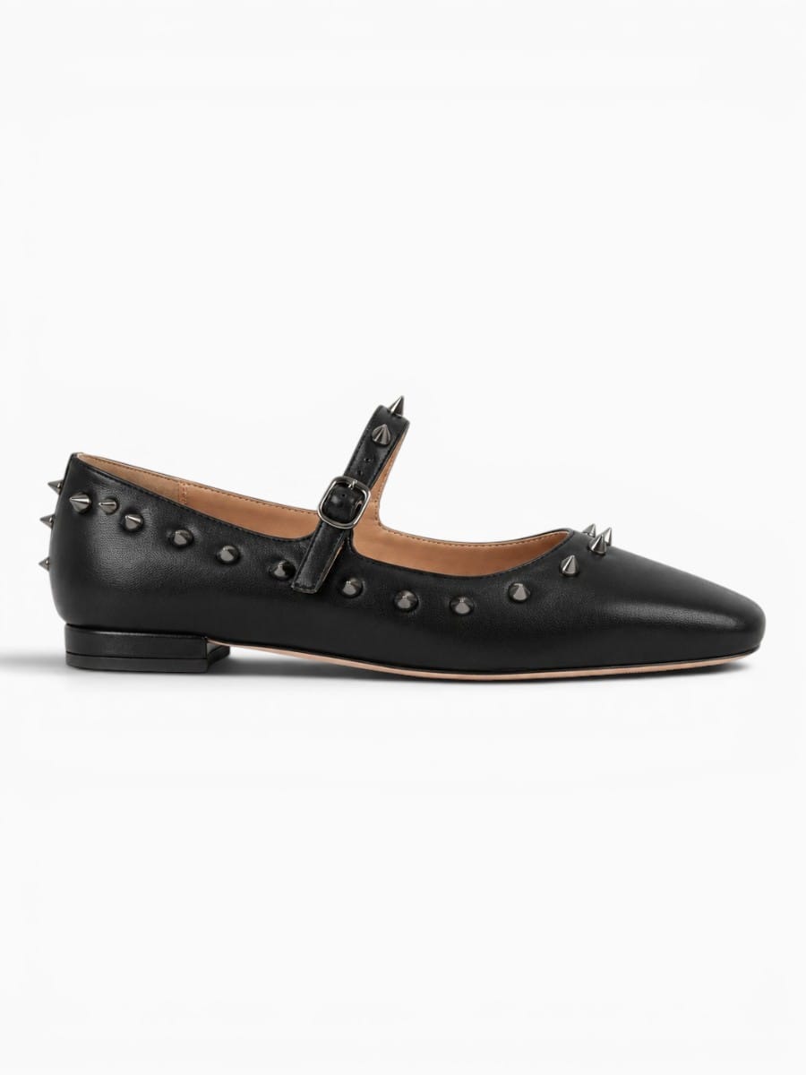 Amara Shoes Studded Mary Jane Ballet Flats