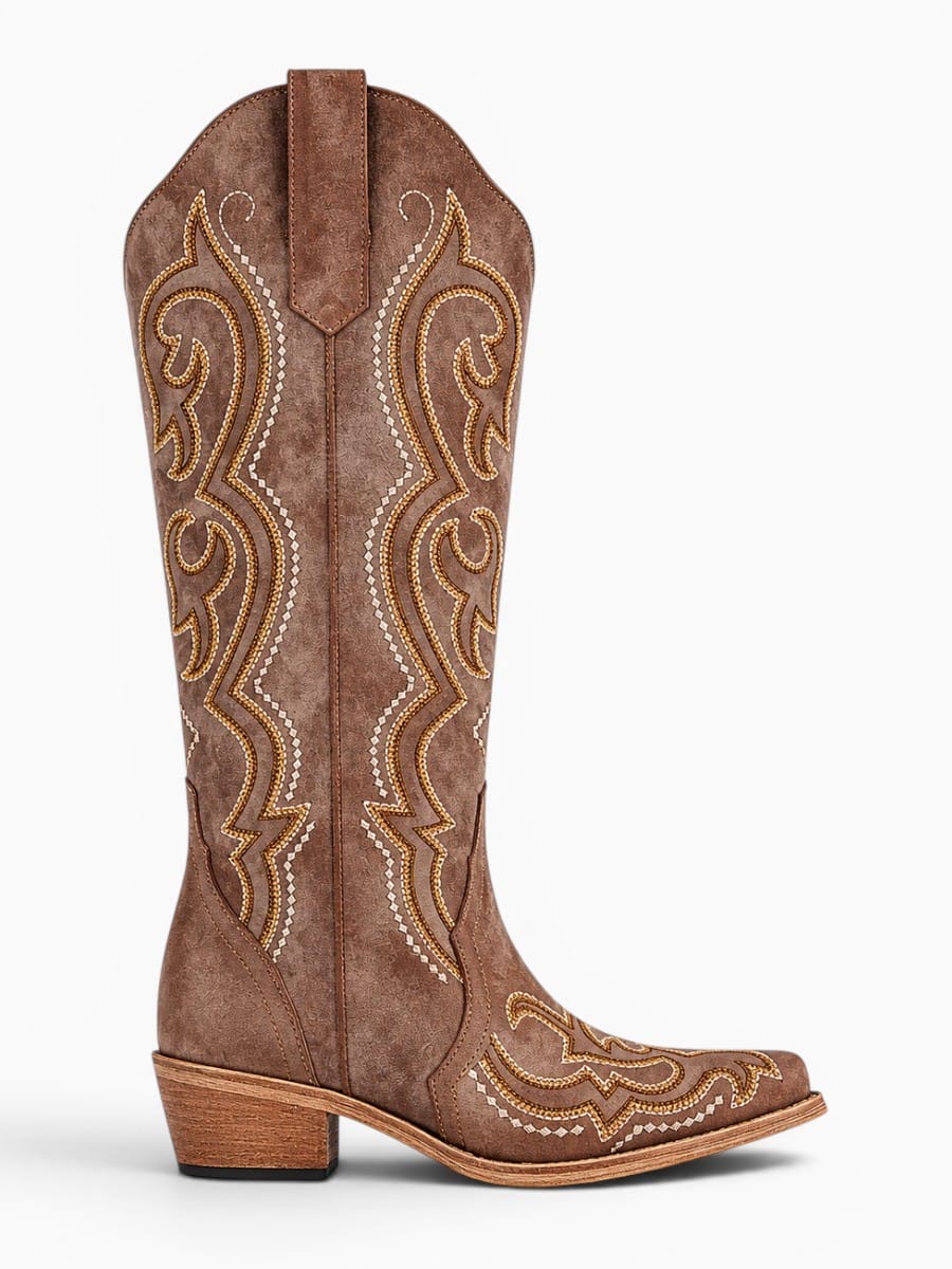 Amara Shoes Vintage Embroidered Cowboy Boots