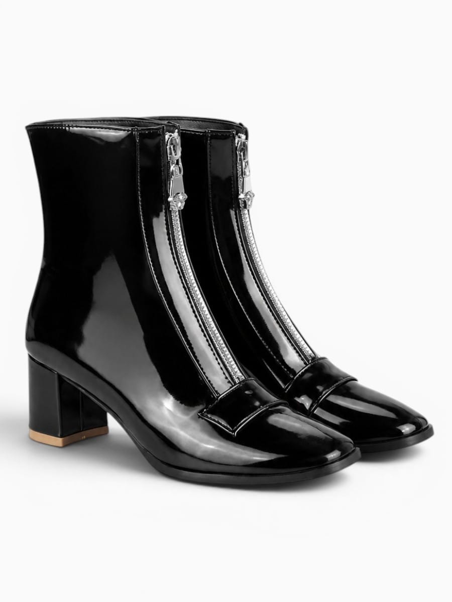 Amara Shoes Wedding Party Ankle Boot Stiletto Zipper Heel