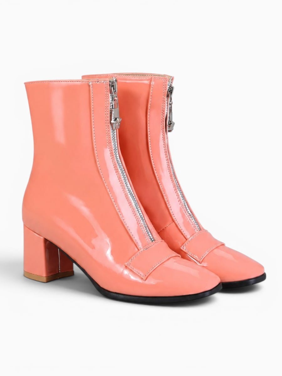 Amara Shoes Wedding Party Ankle Boot Stiletto Zipper Heel