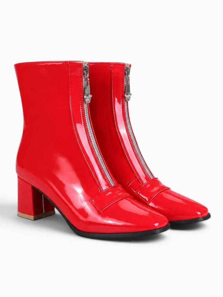 Amara Shoes Wedding Party Ankle Boot Stiletto Zipper Heel