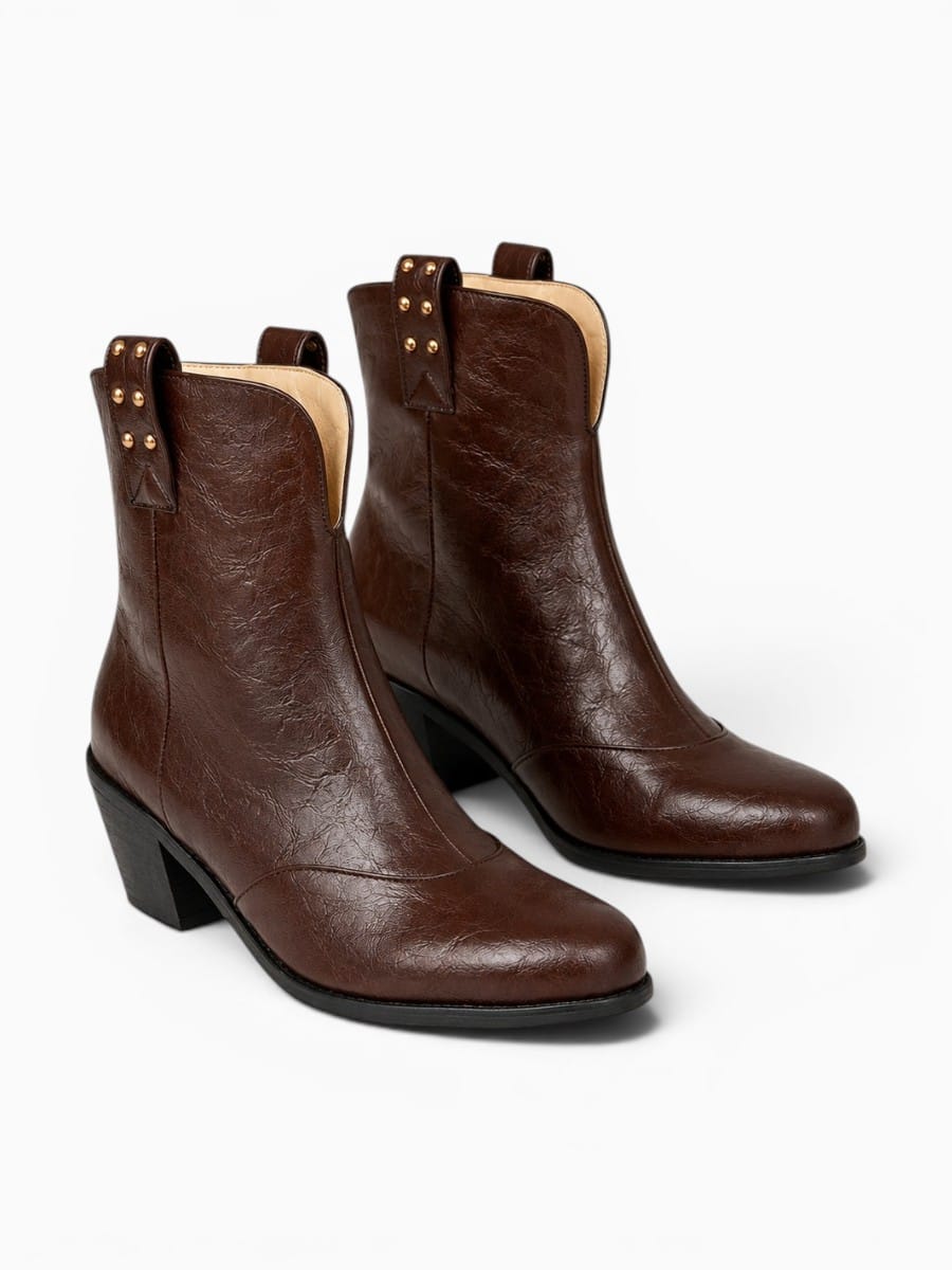 Amara Shoes Western Heel Chelsea Boots