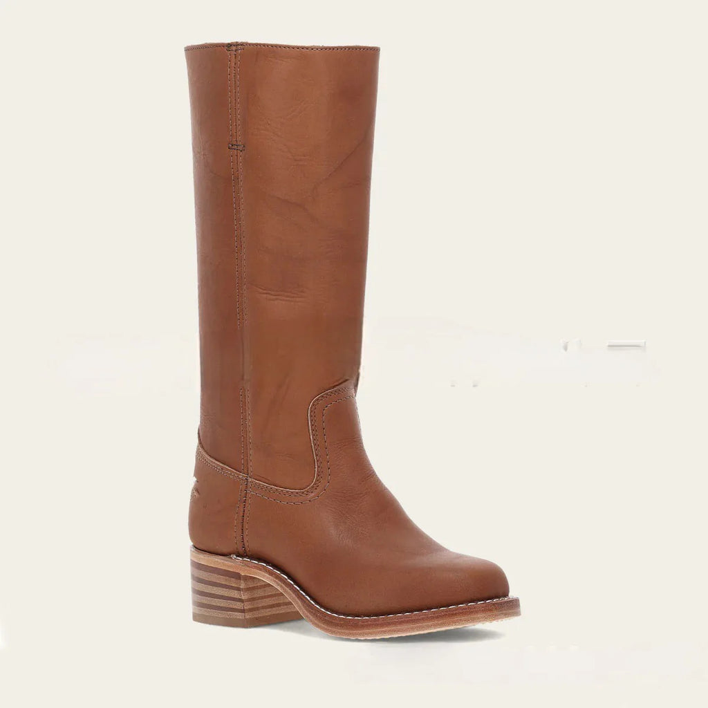 Amara Shoes Wide Calf Square Toe Knee High Cowboy Block Heel