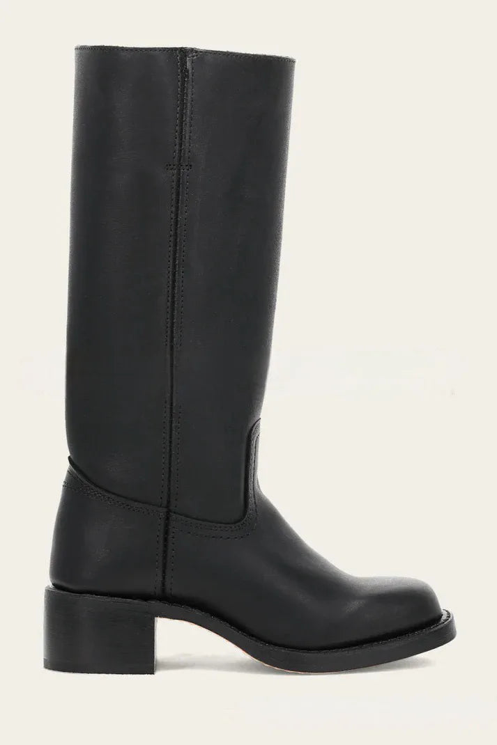 Amara Shoes Wide Calf Square Toe Knee High Cowboy Block Heel