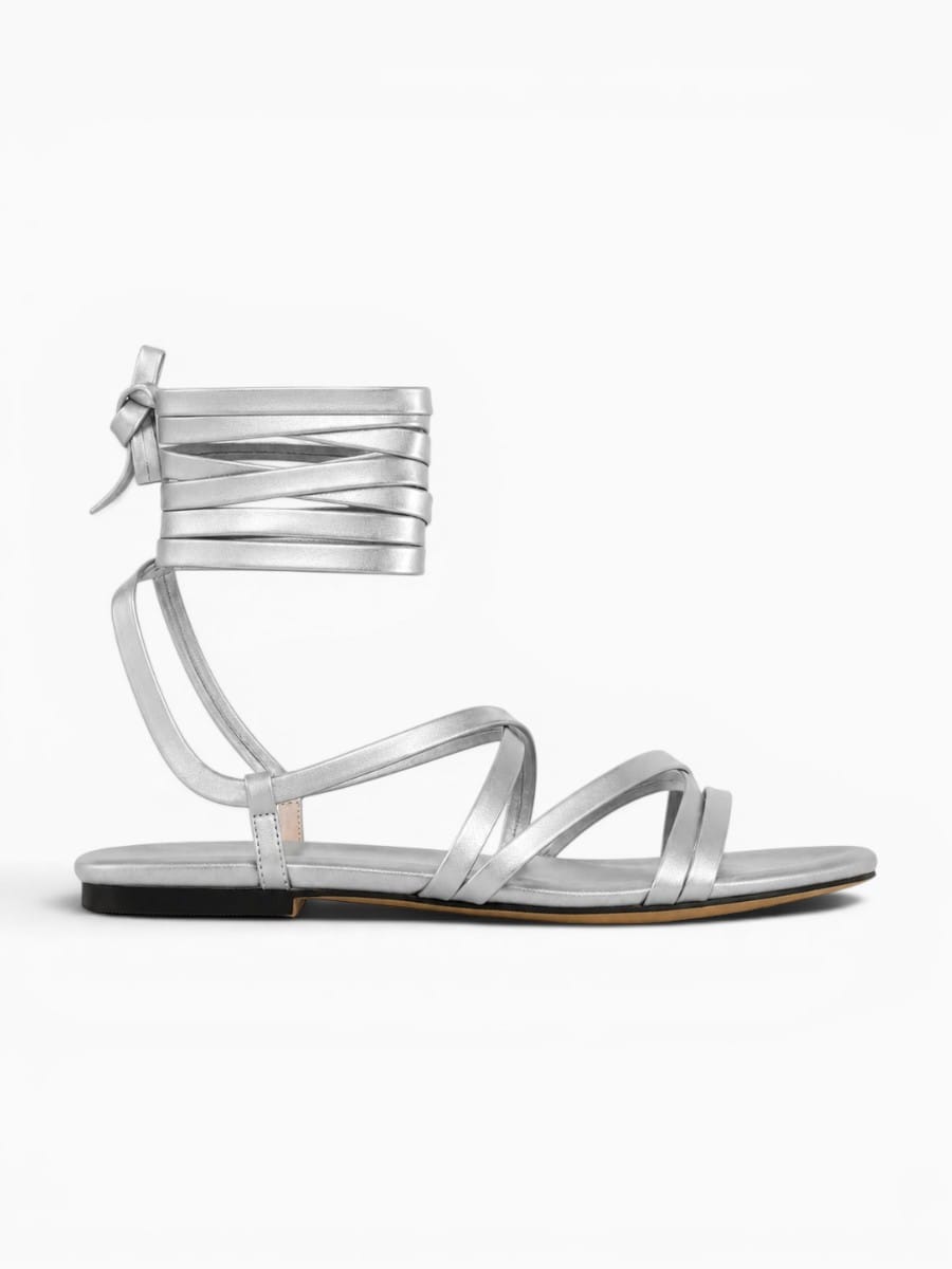 Amara Shoes Women Lace Up Ankle Wrap Flat Sandals
