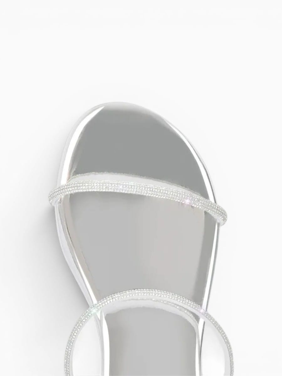 Amara Shoes Women Rhinestone Lace Up Ankle Wrap Flat Sandals