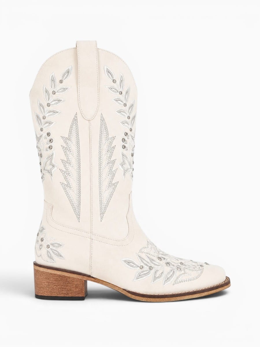 Amara Shoes Women Western Embroidered Knee High Boots