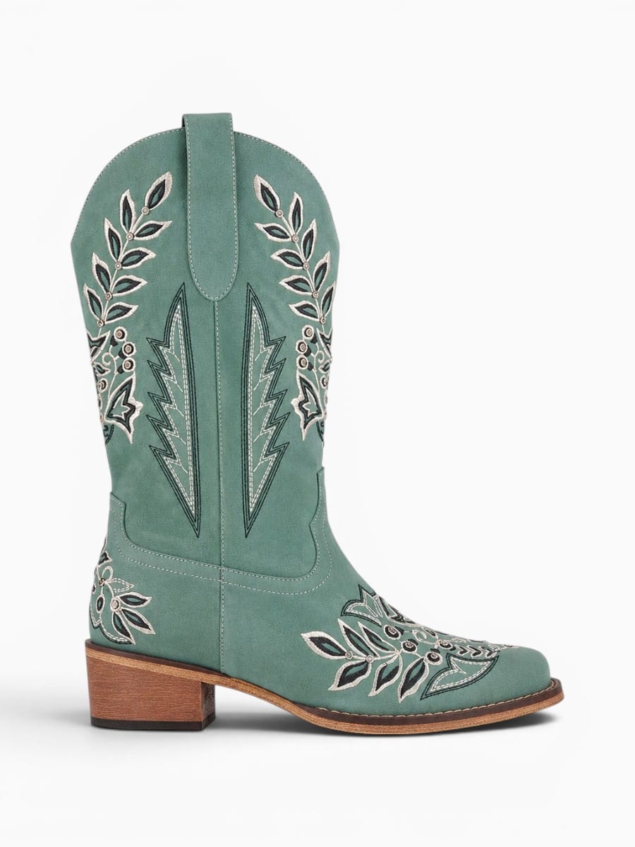 Amara Shoes Women Western Embroidered Knee High Boots