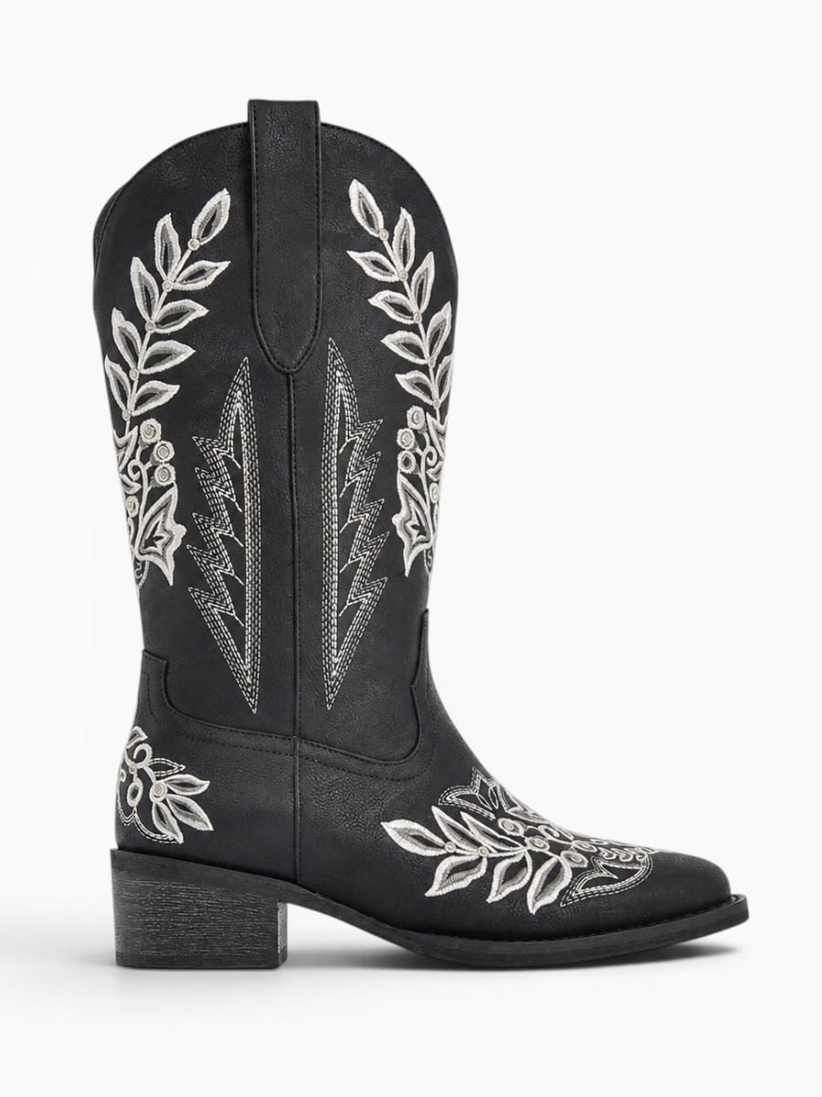 Amara Shoes Women Western Embroidered Knee High Boots