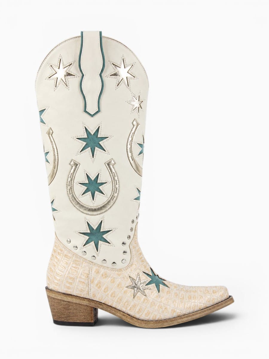 Amara Shoes Womens Western Cowgirl Boots Pointed Toe Zipper
