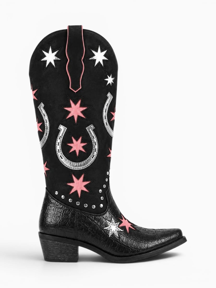 Amara Shoes Womens Western Cowgirl Boots Pointed Toe Zipper