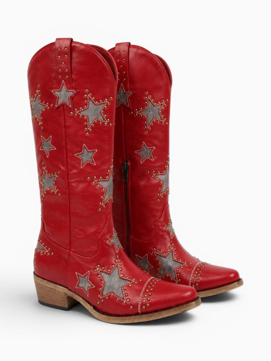 Amara Shoes Womens Western Cowgirl Boots Pointed Toe Zipper
