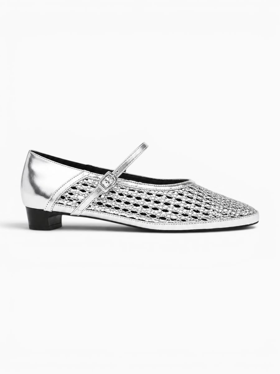 Amara Shoes Woven Mary Jane Ballet Flats