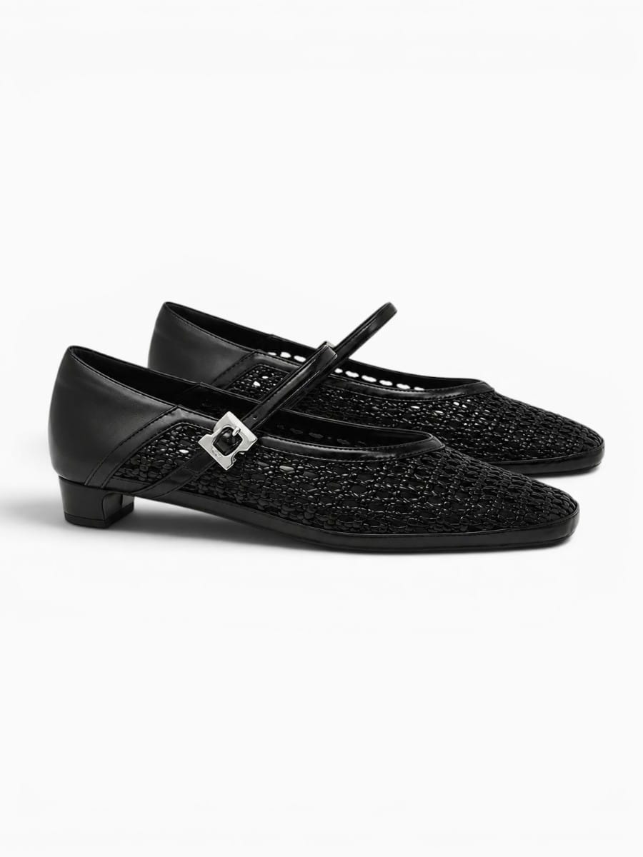Amara Shoes Woven Mary Jane Ballet Flats