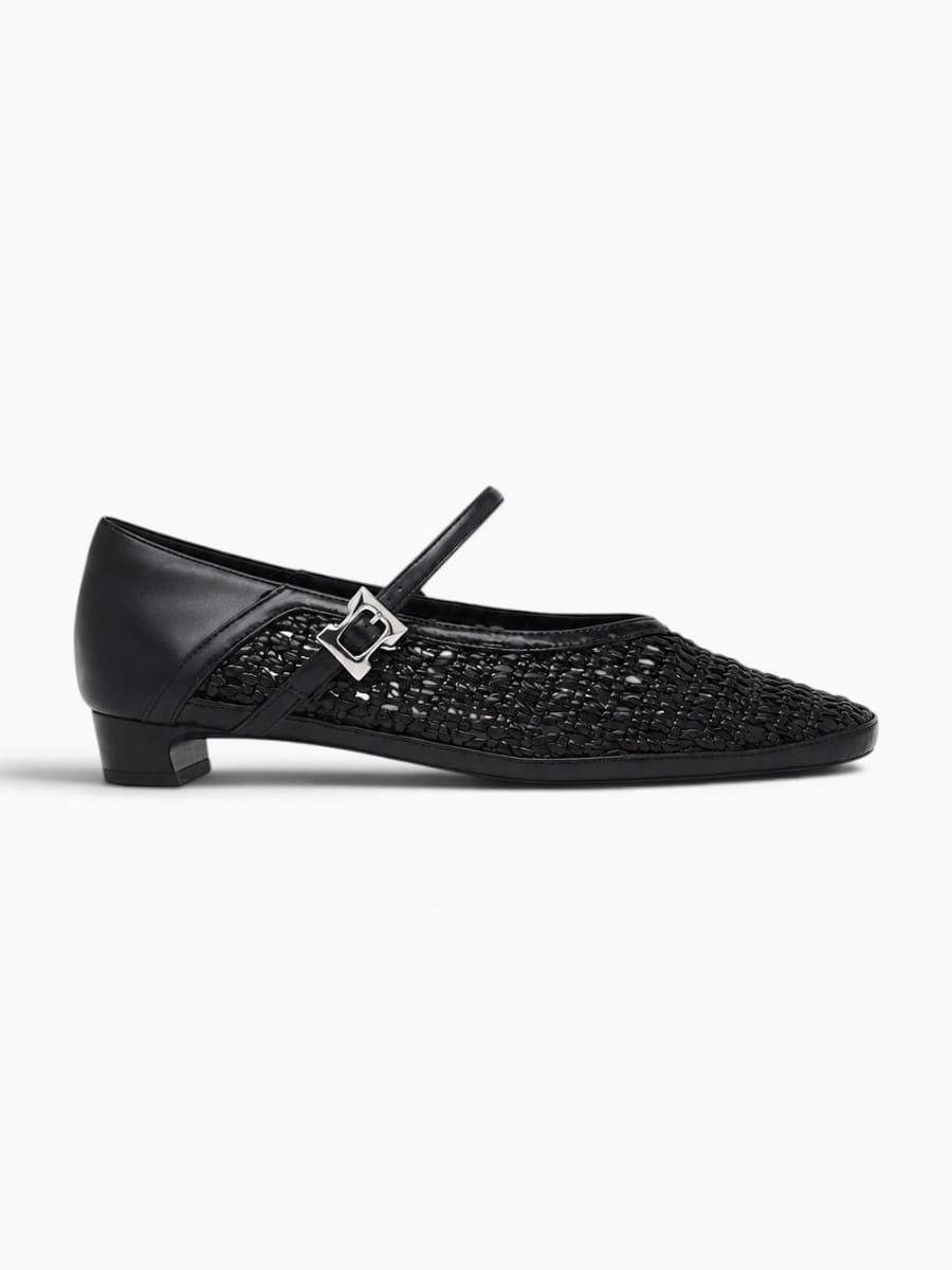Amara Shoes Woven Mary Jane Ballet Flats