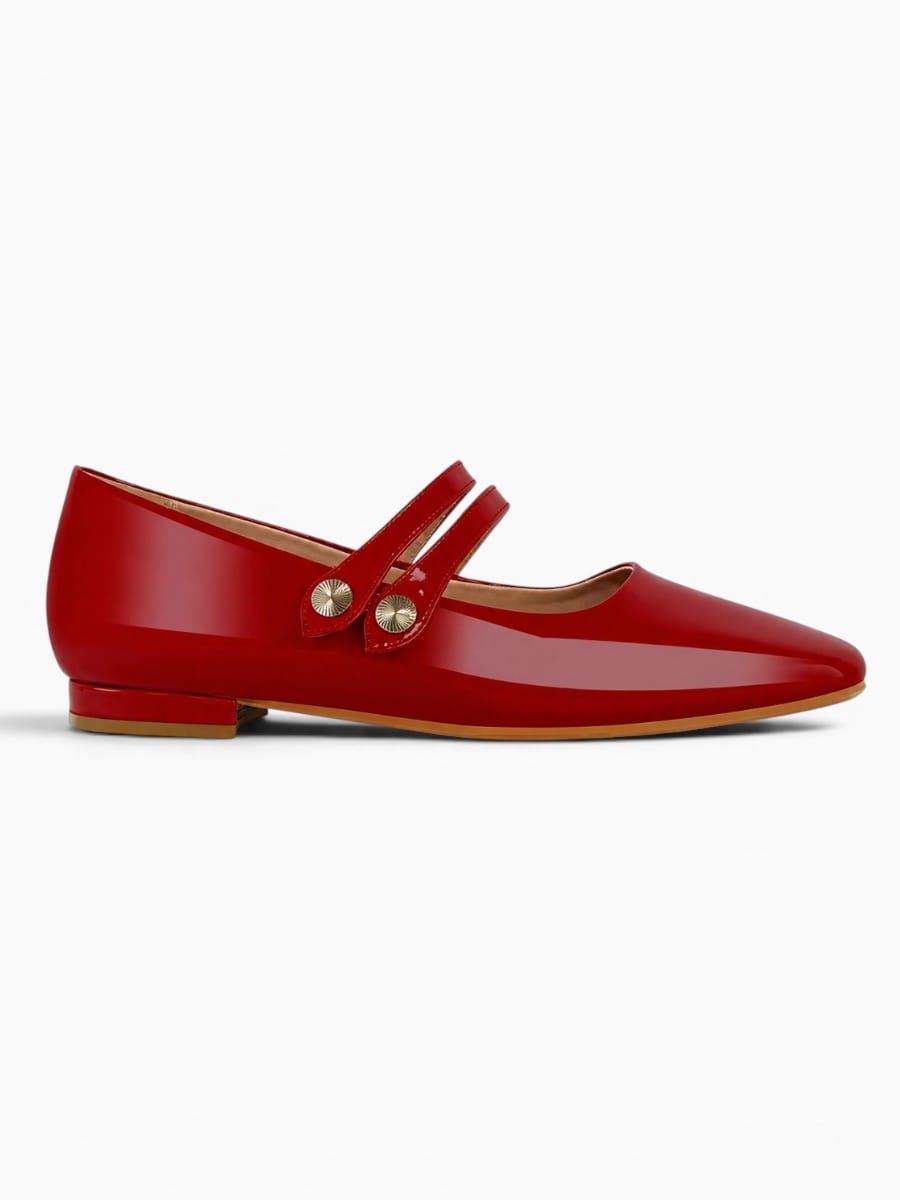 Amara Shoes Double Strap Ballet Flats
